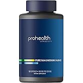 ProHealth Pure Magnesium Taurate, 160mg per Serving | Optimal Bioavailability Supplement for Healthy Aging | Supports Brain, Heart, and Muscle Health | Third-Party Tested for Quality | 180 Capsules