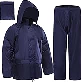 RainRider Rain Jacket Pants Suits for Men Women Waterproof Lightweight Rain Gear Workwear