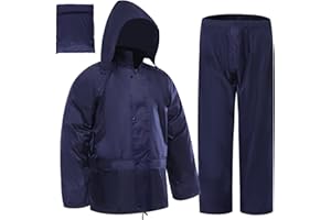 RainRider Rain Jacket Pants Suits for Men Women Waterproof Lightweight Rain Gear Workwear
