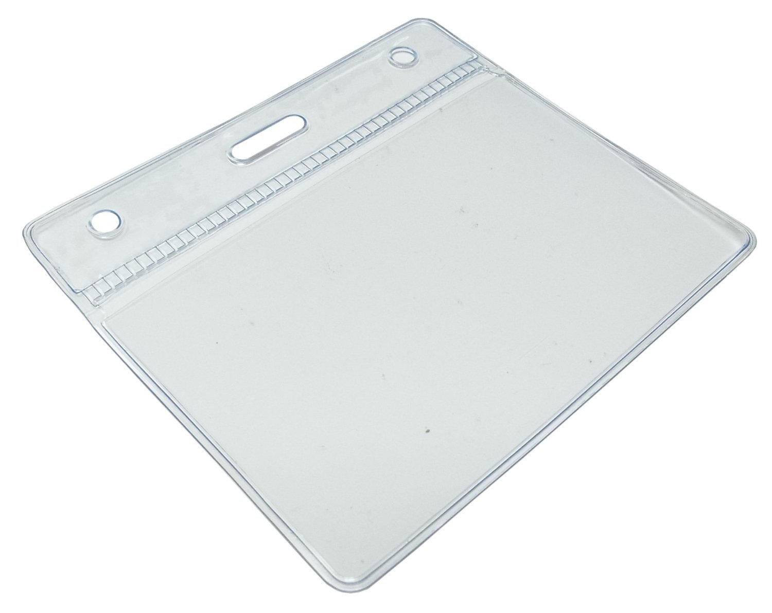 Customcard 60 x 90 mm Pocket ID Badge Plastic Wallet - Clear (Pack of 100) IDPOCKERTSPACK100