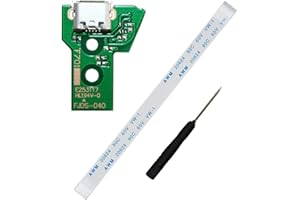 LABRICIYON 1 Set Green Micro USB Charging Port Socket Board with Flex Ribbon Cable Screwdriver for PS4 Controller Board JDS-040 JDS 040 Version,Accessories,PlayStation 4 Controllers Video Games