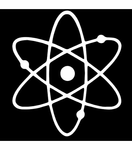 Calcomanía Vinilo Símbolo Átomo Nuclear - Pegatina Decorativa Coche Pared Portátil JDM Oracal 4"x4.5"
