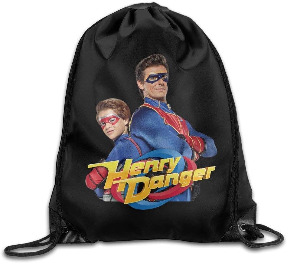 Yesbnow Henry Danger Poster Men & Women Drawstring Backpack Rucksack Shoulder Bags Gym Bag