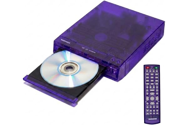 Magnavox, Translucent DVD Player with HDMI Cable Included, Multi Format DVD CD MP3 Player, HDMI Output, Remote Control, PAL/N