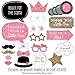Big Dot of Happiness Pink Twinkle Twinkle Little Star - Baby Shower or Birthday Party Photo Booth Props Kit - 20 Count