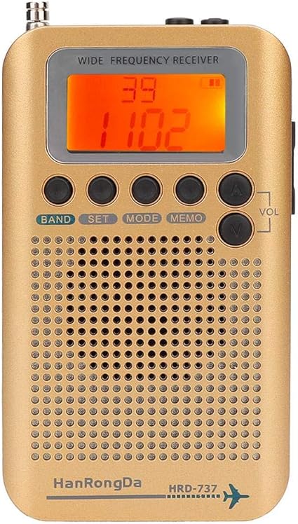 Amazon Vhfエアバンドラジオ 1インチlcdディスプレイ 多機能航空機 Air Fm Am Sw Vhf Cbバンド用 全帯域ラジオレシーバー スチールタイロッドアンテナによるsqノイズ低減 Ashata 受信機 レシーバー