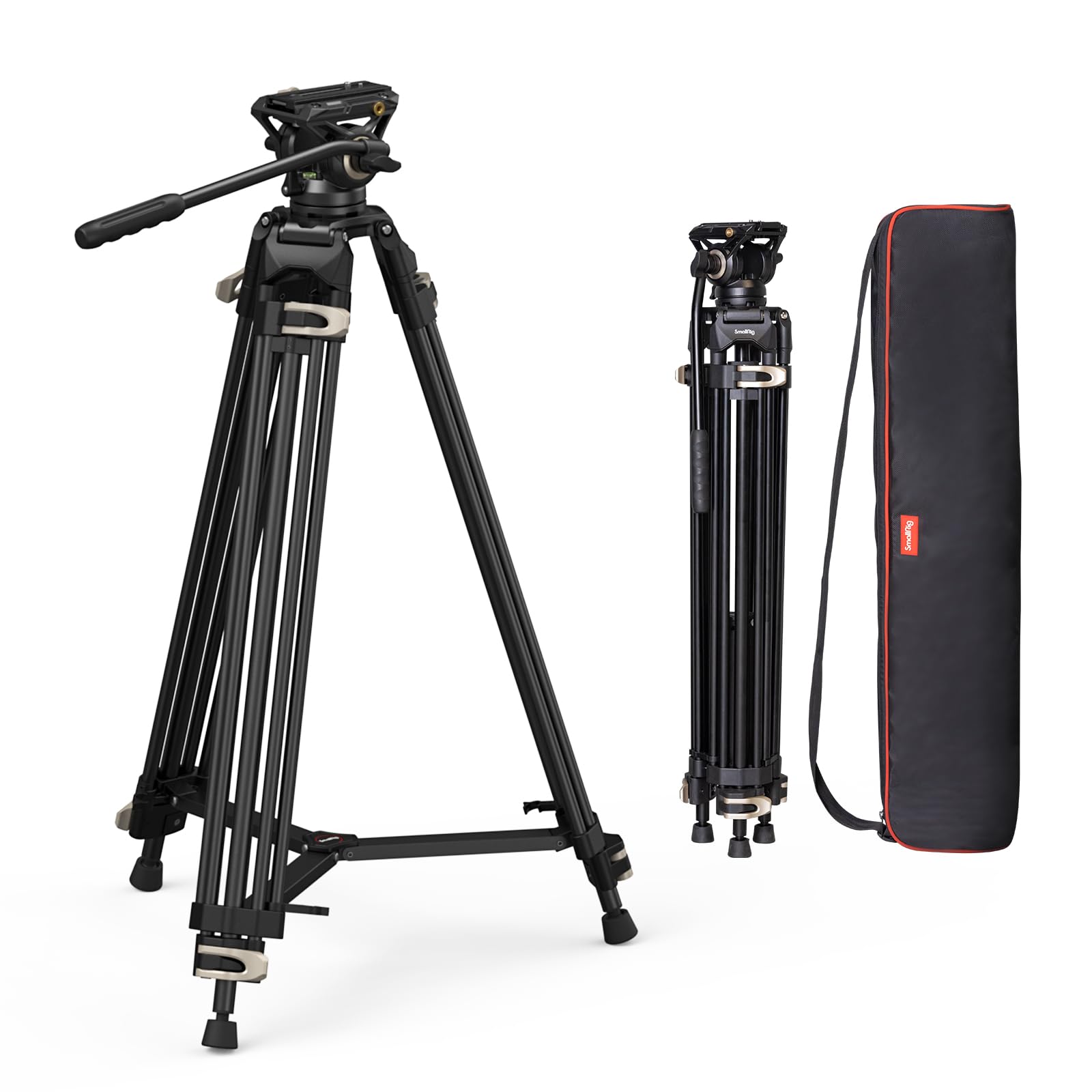 Photo 1 of *DAMAGED** SmallRig AD-01 Video Tripod, 73" Heavy Duty Tripod with 360 Degree Fluid Head and Quick Release Plate for DSLR, Camcorder, Cameras 3751