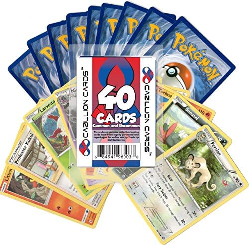 Pokemon 40 Card Lot (Commons/Uncommons) Cazillion Cards Repack