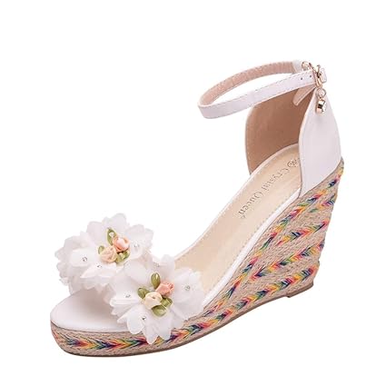 amazon white wedge shoes