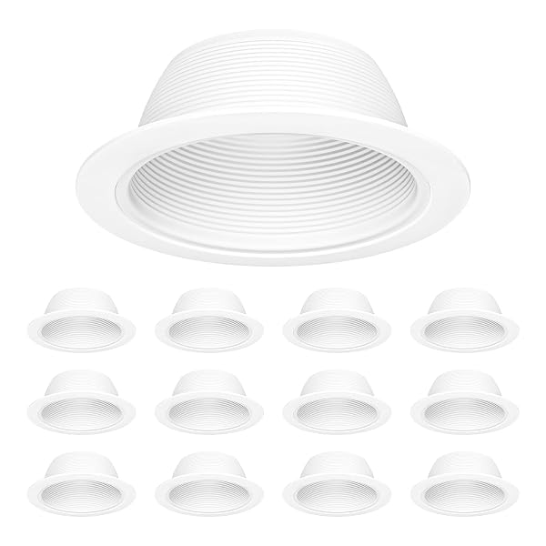ANYHOME 6 INCH CAN LIGHT COVER,12 PACK WHITE...