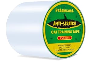 Petslucent Cat Scratch Furniture Protector Tape, Cat Anti Scratch Deterrent Training Tape, Double Sided Clear Sticky Paws Gua