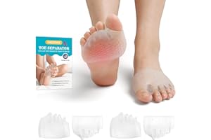 TASZOOS Toe Separators & Metatarsal Pads for Women & Men - Gel Toe Spacers, 4Pcs Ball of Foot Cushion for Pain Relief, Metatarsalgia, Morton’s Neuroma, Long Hours of Standing or Walking