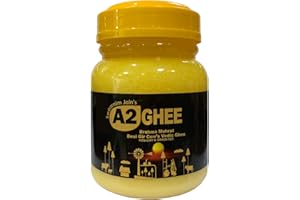 Gir Cow A2 Ghee 16.9oz - Swaarnim Jains’ A2 Brahma Muhurta Ghee 500ml - Probiotic Properties - 0% Trans Fat - Grass-Fed - Non-GMO - Made in Brahma Muhurta - Pure & Purifying