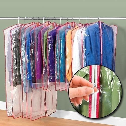 2016 New 13 Zippered Garment Bags Keep Waredrobes Safe Dress Suit Cover Clear Dust Clean