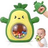 Baby Teething Toy 3-12 Months, BPA Free Silicone Teether Mitten with Rattle | Anti Drop Teething Glove, Multi-Texture for Teething Relief, Easy to Grip, Baby Teether, Infant Chew Toys, Newborn Gifts