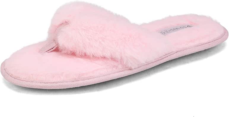 fuzzy flip flop house slippers