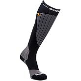 DISSENT Men's GFX Compression Genuflex Seamless Toe Warm Breathable Skiing Winter Sports Over-The-Calf Socks, Black
