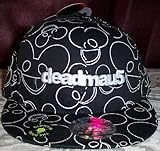 DEADMAU5 Deadmouse All Over GLOW In The Dark Print Black Baseball CAP HAT Flat Brim