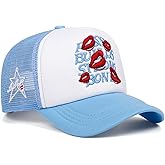 UMiCHOi Embroidery Trucker Hat Cute Dad Hat Mesh Lip Star Baseball Caps for Men Women Youth
