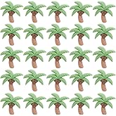 SUNNYCLUE 1 Box 60Pcs Tree Resin Charms Plant Cabochons Flatback Artificial Tropical Green Plants Coconut Palm Trees Decoration Mini Cabochon for DIY Craft Jewelry Making Scrapbooking Hair Accessories