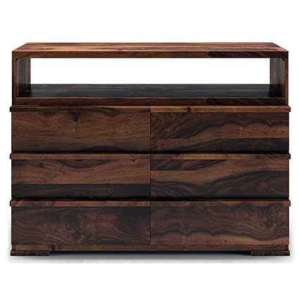 Aristo Brown Chest Of Six Drawers Amazon In Home Kitchen