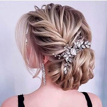 Amazon Com Catery Bride Wedding Hair Comb Crystal Hair Jewelry