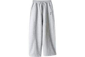 Baggy Sweatpants for Teen Boys Oversized Wide Leg Loose Sweat Pants Elastic High Waist Drawstring Athletic Casual Joggers