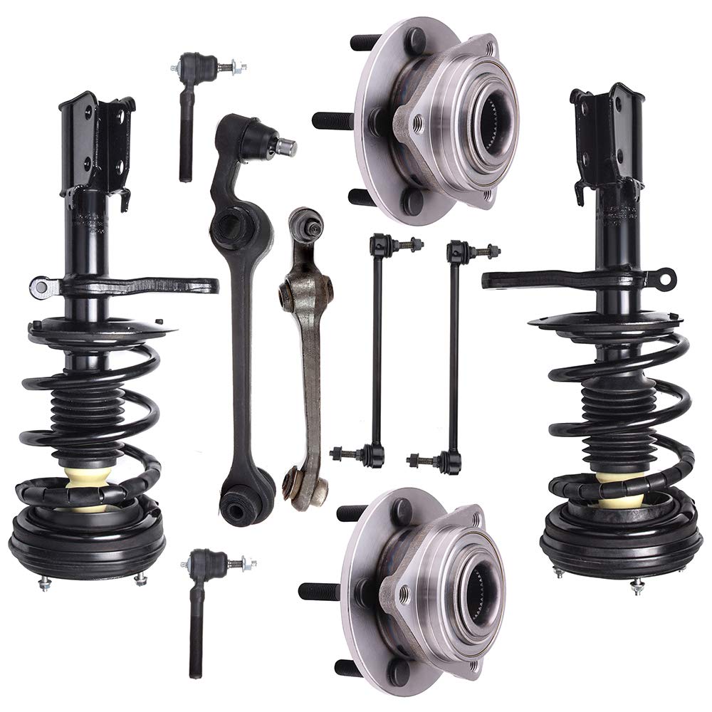 ECCPP Front Strut Spring Assembly, Wheel Hub, Control Arm and Ball Joint  Assembly, Stabilizer Bar Link Kit, Tie Rod End Fit Chrysler 300M, Chrysler  Concorde ...