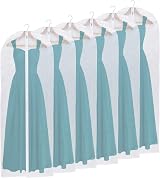Niviy 63" Dress Covers Garment Bag with Zip Dustproof White 60x160cm