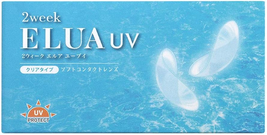 Amazon 2ウィークエルア Uv 6枚 2週間使い捨てコンタクトレンズ 8 7 Pwr 1 00 エルア Elua ソフト コンタクトレンズ