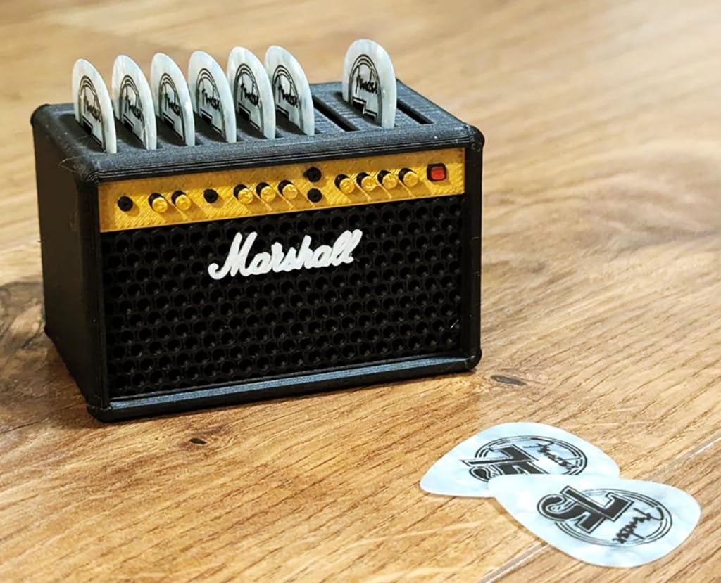 Photo 1 of Guitar Picks Holder Box,FOR Marshall ??3 Style Amp Speaker Guitar Pick Holder Box Set with 9 Celluloid Picks