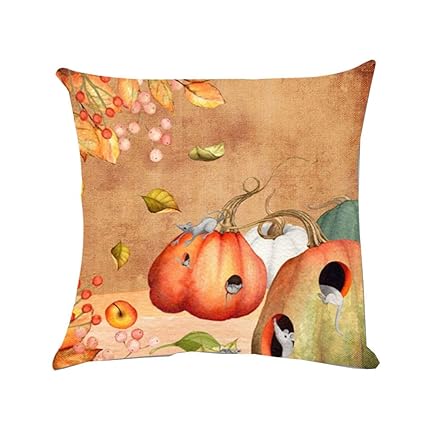 Tatis Kissenbezug Halloween-Thema-Gewohnheit Druckte Kürbismuster-Aquarellart Dekorativer Kissenbezug Super Weiche Kissenbezu