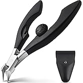 Toe Nail Clipper for Ingrown or Thick Toenails,Toenails Trimmer and Professional Ingrown Toenail Nipper for Seniors with Stainless Steel Surper Sharp Slanted Nail Clippers Blades