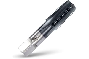ColumPRO 1/4”-18 NPT Pipe Tap, High-Speed Steel Thread Tap with AD+ Coating, Heavy-Duty Threading Tool for Stainless Steel, Brass, PVC, Metal