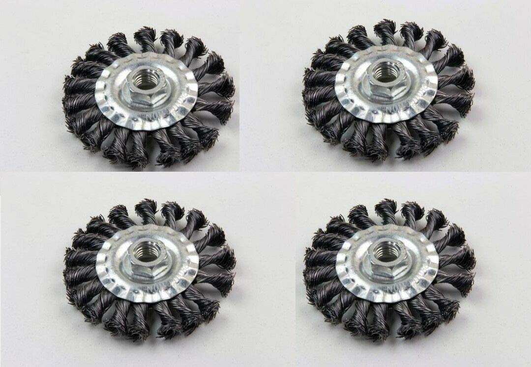 VEWERK 100MM Wire Flat Wheel Brush - Steel Twist Knot – Box Of 4 2129