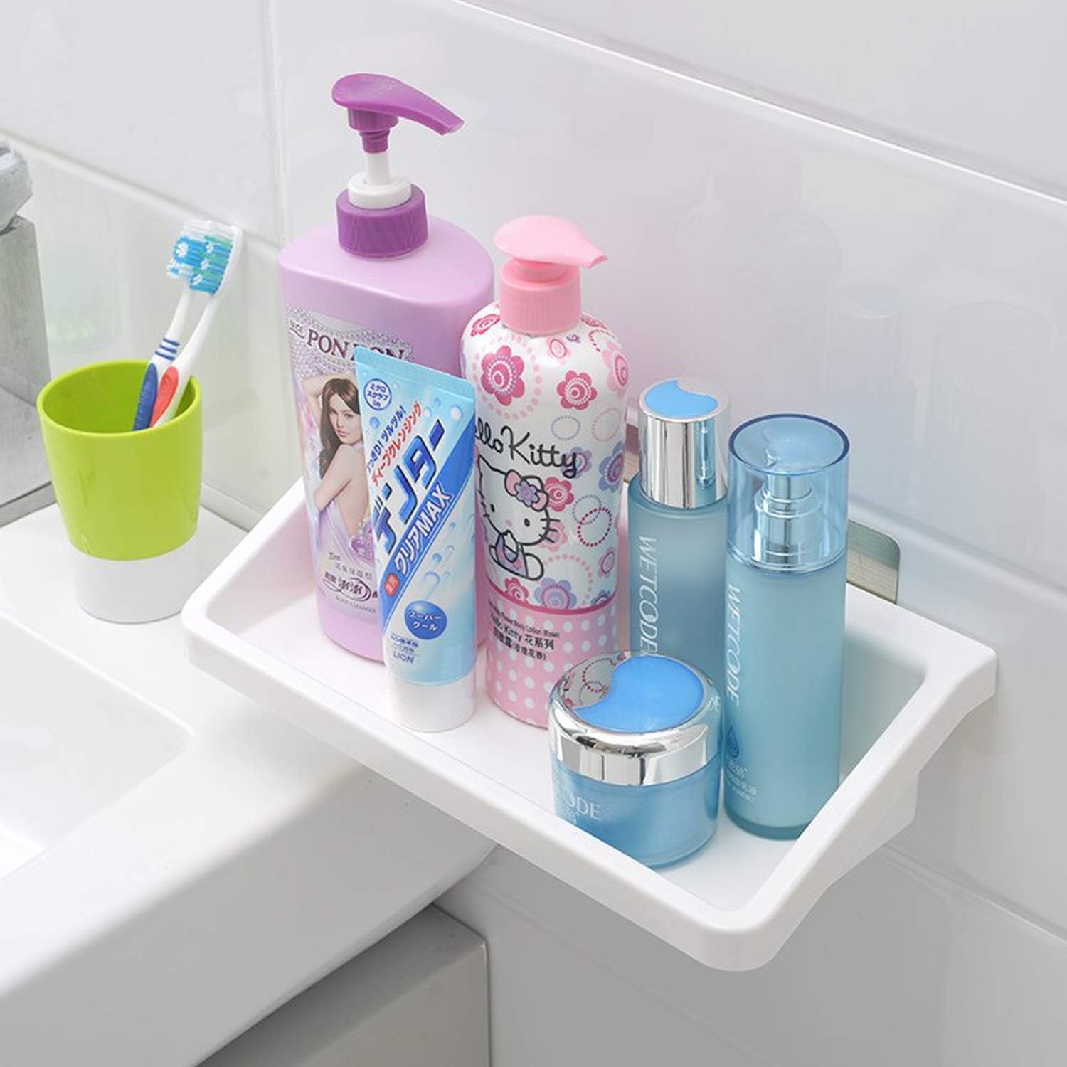 UORNI Multifunctional Magic Sticker Series Self Adhesive Bathroom Shelves Stoarge Tray