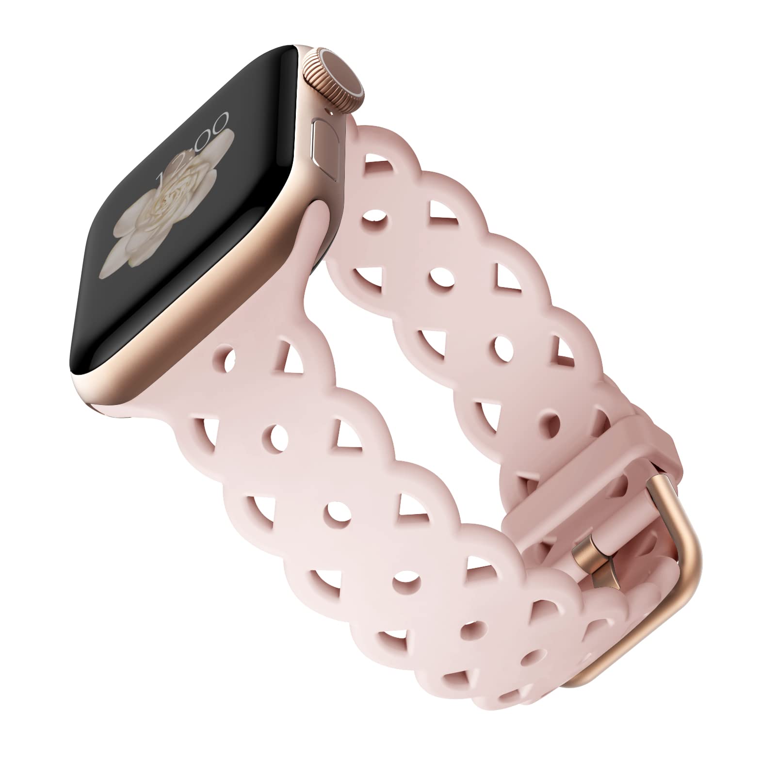 Recoppa Compatible with Apple Watch Straps 46mm 38mm 40mm 41mm 42mm 44mm 49mm, Soft Breathable Air Hole Slim Hollow-out Sport Strap for iwatch Series 10 9 8 Ultra 7 6 5 4 3 2 1 SE Ultra 2