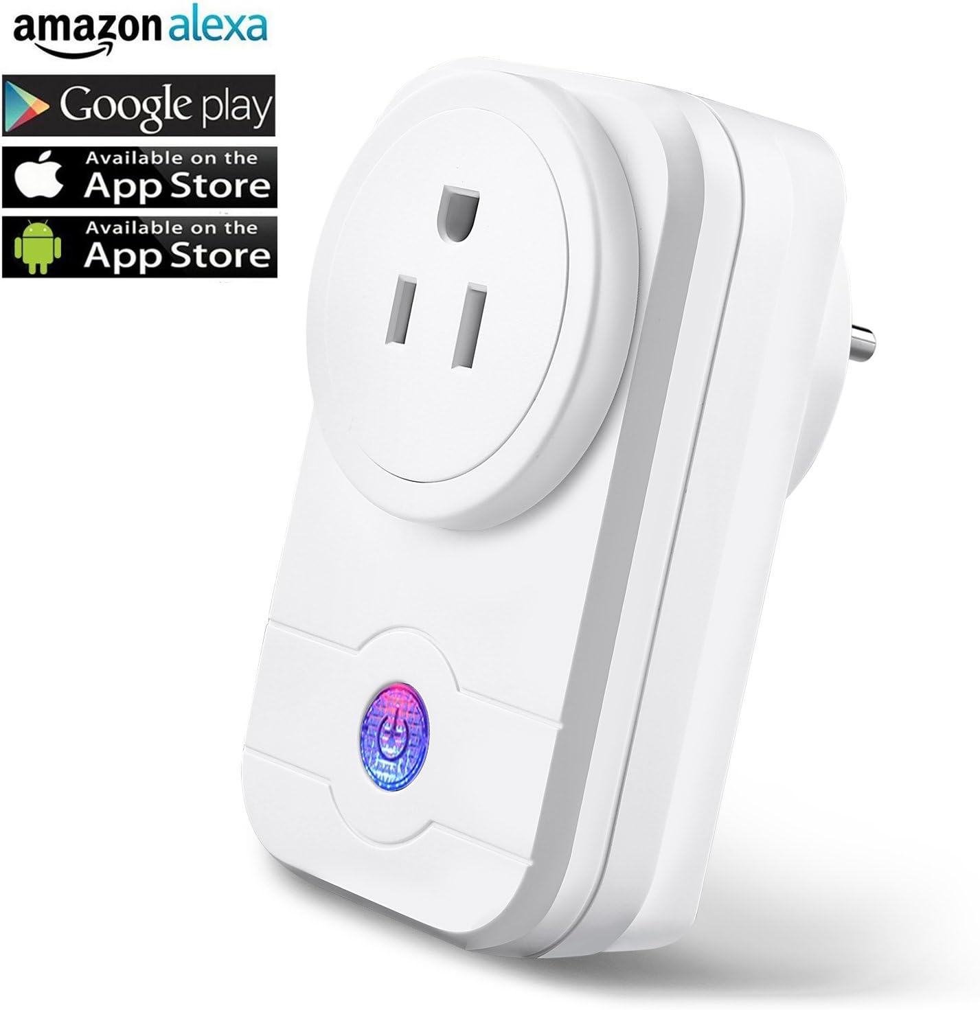 Arrinew Smart Plug Wifi Mini Socket Outlet Wireless timing Smart Switch Remote Controlled Sockets Compatible with Amazon Alexa, Echo and Echo Dot for IOS and Android with Voice Control