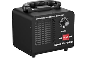 JOBYNA Ozone Generator Air purifier, 6000mg/h Ozone Machine Odor Removal, 120min Time Setting, Auto Shut Off Ozonator Ozone Machine for Car, Room, House, Smoke, and Pet