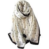 First Choose Silk Feeling Long Satin Scarf Fashion Beach Scarf Shawl Check Style Sunscreen Shawls Wraps-Lightweight Pattern
