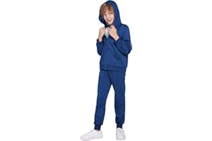 Boyoo Boys' 2 Piece Athletic Tracksuit Jogging Sets Outfit Sweatsuit Zip Up Hoodie and Active Pants for Kids 5-14 Years