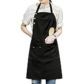MORNITE Art Aprons for Painting Pottery Ceramics, Mens Women Kitchen Cooking Aprons Waterproof Green