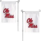 Desert Cactus University of Mississippi UM Garden Flag – 19 x 12 inch Mississippi Ole Miss Rebels Banner, For Outdoor Display and Events (Design D)
