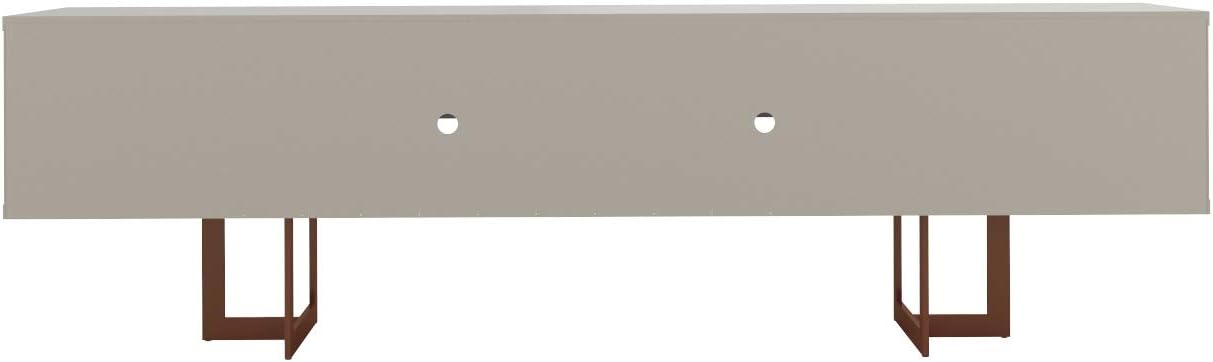 Manhattan Comfort Knickerbocker Contemporary Modern Six Shelves Free Television Stand, 81.1", Cinnamon/Off White: Furniture & Decor