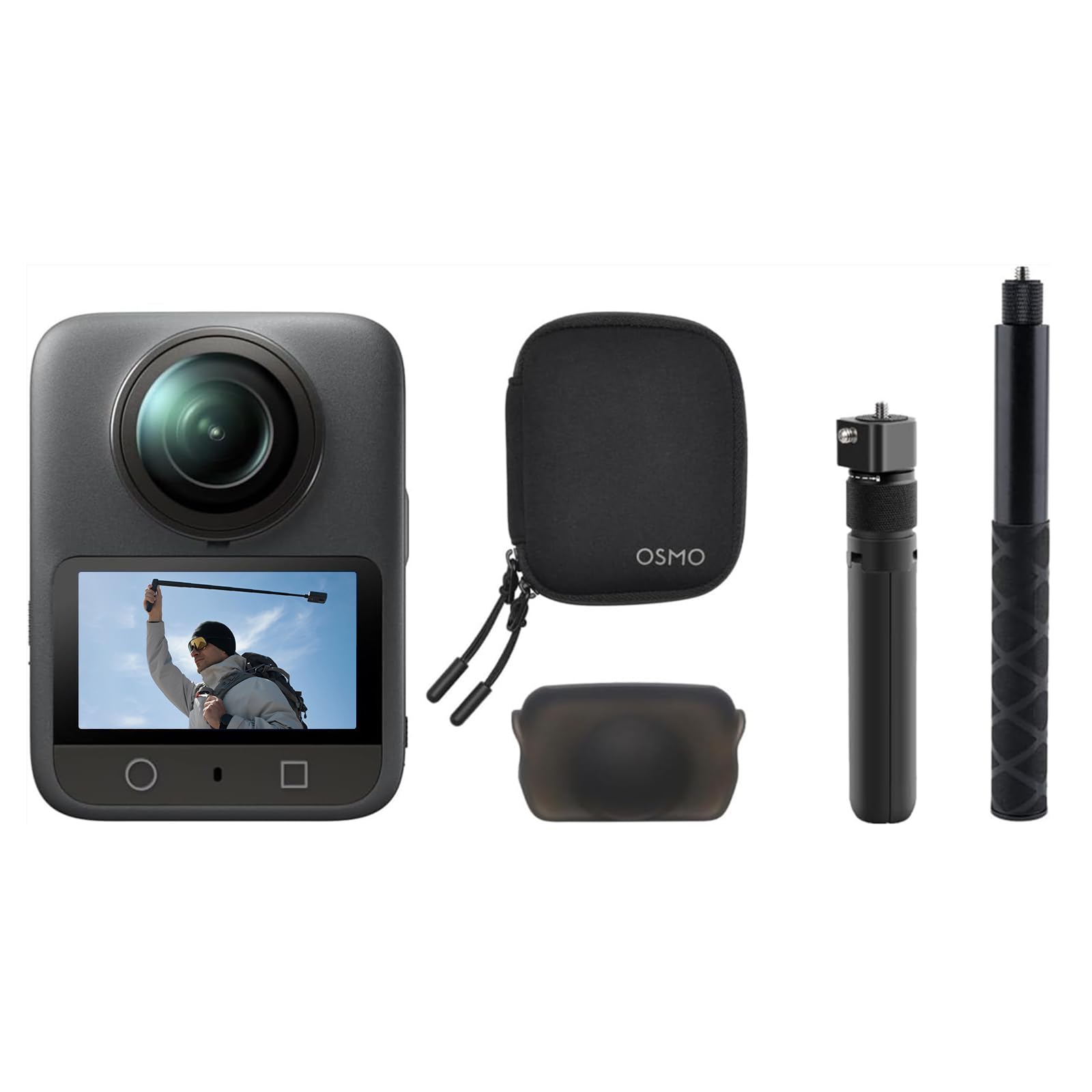 DJI Osmo 360 Vortex Combo, cámara de acción 360 con imágenes de 360° de 1 pulgada, vídeo nativo de 8K 360°, vídeo 4K/120 fps y 170° Boost, mango giratorio Vortex para efecto Bullet-Time