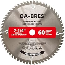 tomoページ TOMAX 7-1/4-Inch 60 Tooth TCG Aluminum and Non-Ferrous Metal
