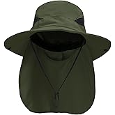 NPQQUAN Sun Hats for Men Women UPF 50+ UV Protection Wide Brim Bucket Hat Safari Hiking Fishing Hats