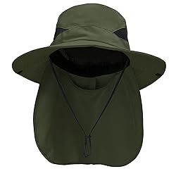 NPQQUAN Sun Hats for Men Women with Neck Flap UPF