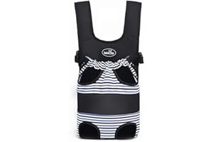 Wakytu Dog Front Carrier Backpacks for Small Dogs, Legs Out Pet Carrier Sling Backpack with Adjustable Padded Ventilated Shoulder Straps, Easy-Fit for Traveling Hiking Camping,Medium
