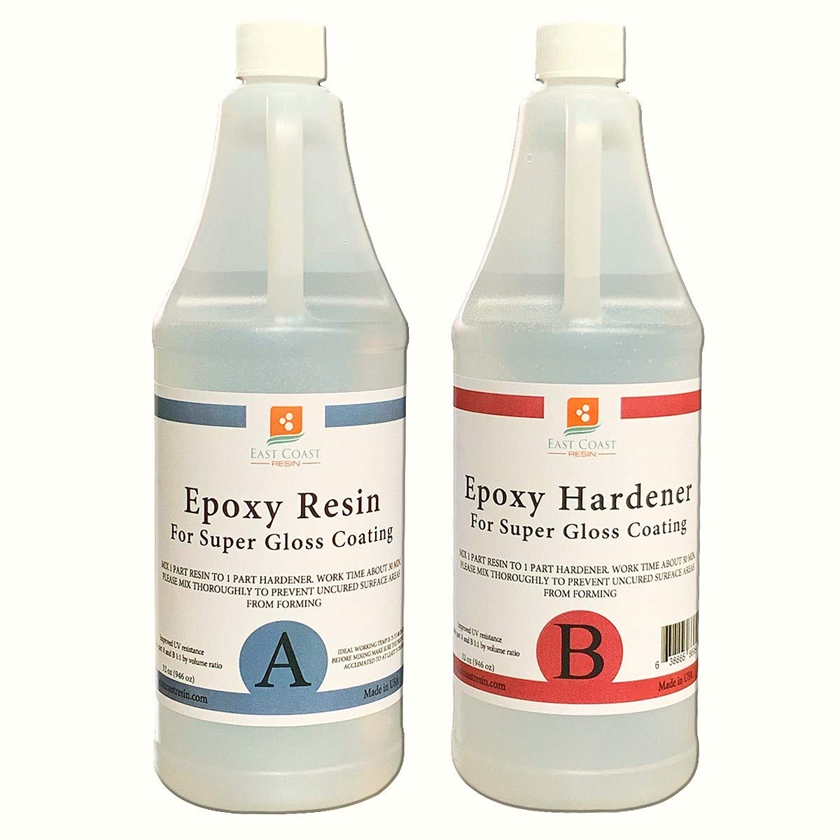EPOXY RESIN 64 oz. KIT SUPER GLOSS FOR TABLETOPS AND OTHER COATING Buy